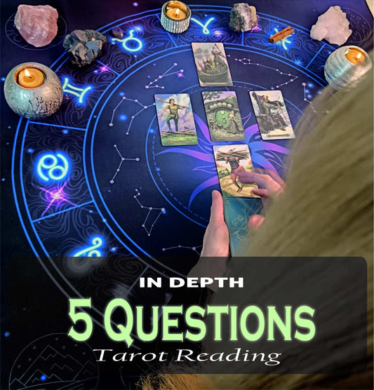 5-Question Tarot Reading – Same-Day Psychic Insight for Love, Career, Family & More - Tarot by Angela - Divine Energy by Angela